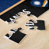 Marshall Flag & Marshall Land / Marshall Island Legpuzzel (Zijkant)