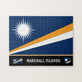 Marshall Flag & Marshall Land / Marshall Island Legpuzzel (Horizontaal)