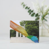 Marshall Fontein Regenboog Pride Briefkaart (Staand voorkant)