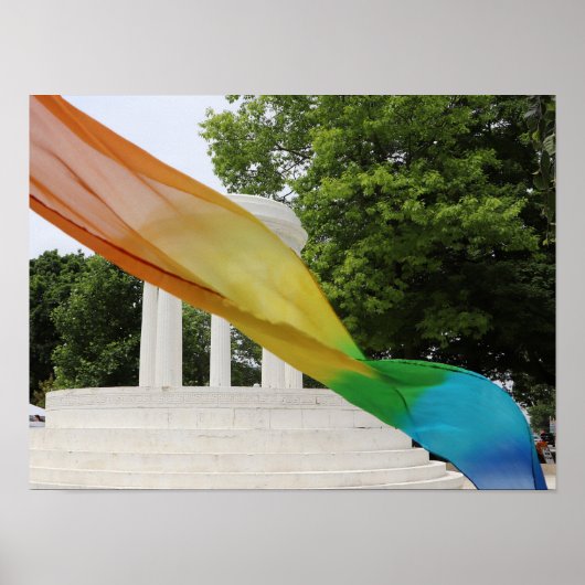 Marshall Fontein Regenboog Pride Poster (Voorkant)