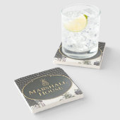 Marshall House, Savannah, Georgia Marble Onderzett Stenen Onderzetter (Zijkant)