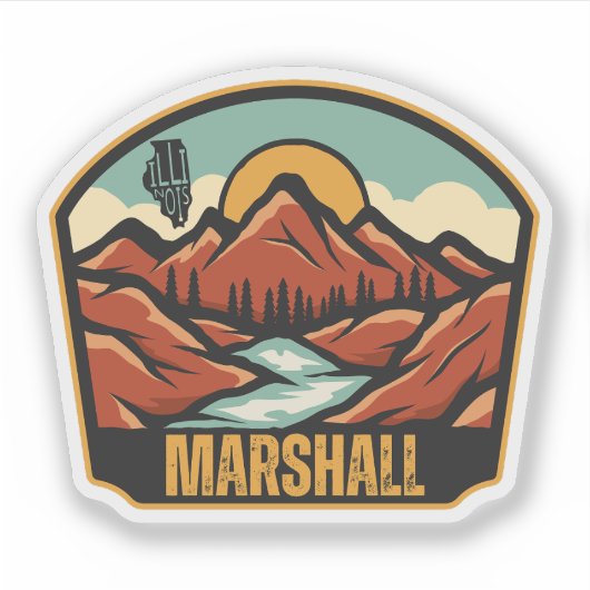 Marshall, Illinois Sticker (Voorkant)