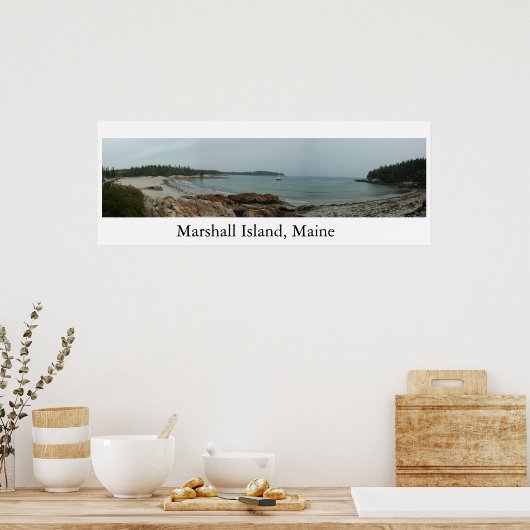 Marshall Island Beach Maine Poster (Keuken)