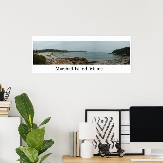 Marshall Island Beach Maine Poster (Thuiskantoor)
