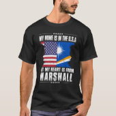 Marshall Islands American Patriot Grown Home Heart T-shirt (Voorkant)