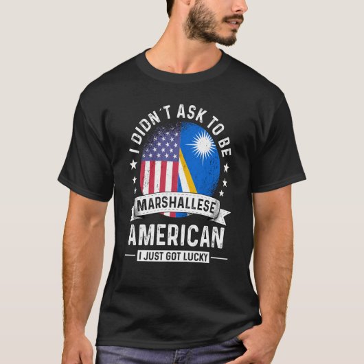 Marshall Islands American Patriot Grown Humor Flag T-shirt (Voorkant)