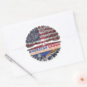 Marshall Islands American USA Ronde Sticker (Envelop)