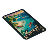 Marshall Islands Coast Illustration Travel Art Magneet (Rechterzijde)