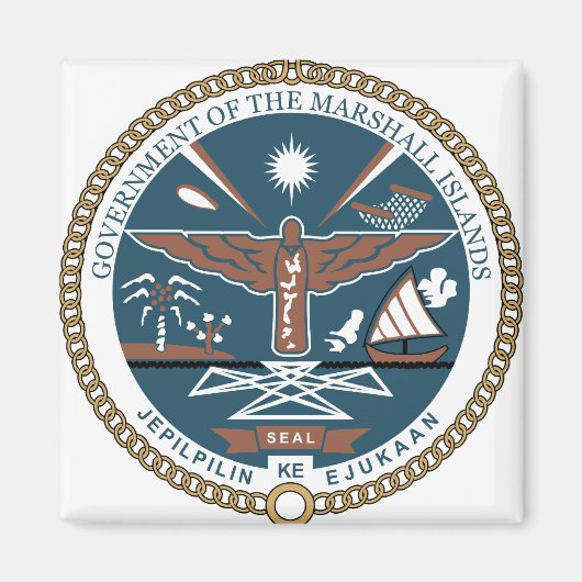 Marshall Islands Coat of Arms detail Magneet (Voorkant)