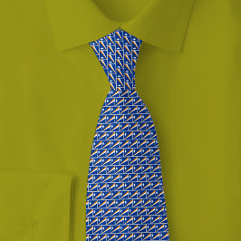 Marshall Islands Flag Brick Pattern Stropdas