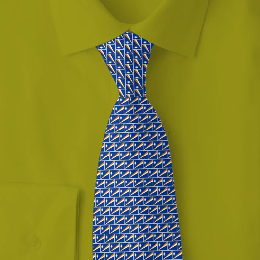 Marshall Islands Flag Brick Pattern Stropdas