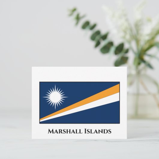 Marshall Islands Flag Briefkaart (Staand voorkant)