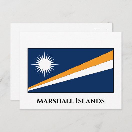 Marshall Islands Flag Briefkaart (Voorkant / Achterkant)