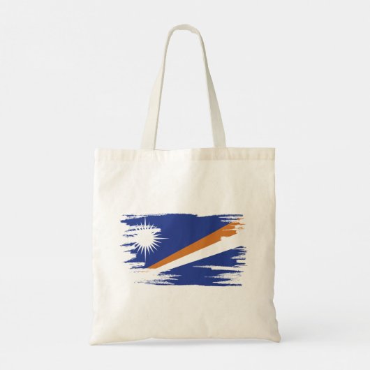 Marshall Islands Flag Brush Art Tote Bag (Achterkant)