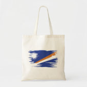 Marshall Islands Flag Brush Art Tote Bag (Voorkant)