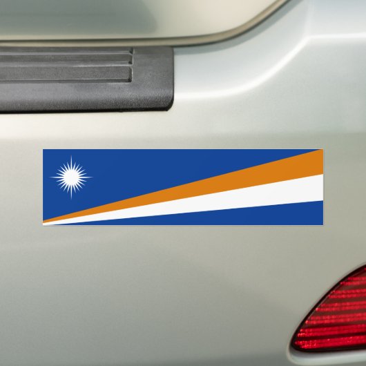 Marshall Islands Flag Bumpersticker (Op auto)