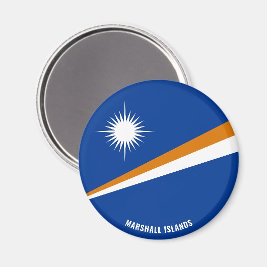 Marshall Islands Flag Charming Patriotic Magneet (Voorkant / Achterkant)