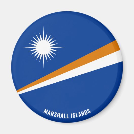Marshall Islands Flag Charming Patriotic Magneet (Voorkant)
