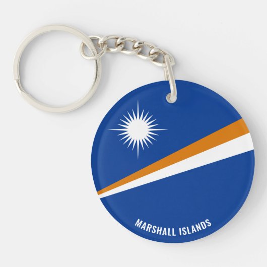 Marshall Islands Flag Charming Patriotic Sleutelhanger (Voorkant)