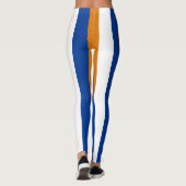 Marshall Islands Flag Colors Vertical Striped Leggings (Achterkant)