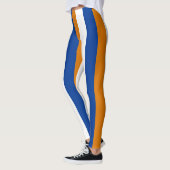 Marshall Islands Flag Colors Vertical Striped Leggings (Links)