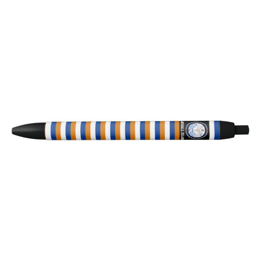 Marshall Islands Flag Cute Patriotic Zwarte Inkt Pen (Voorkant)