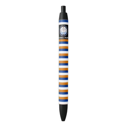 Marshall Islands Flag Cute Patriotic Zwarte Inkt Pen (Voorkant Verticaal)