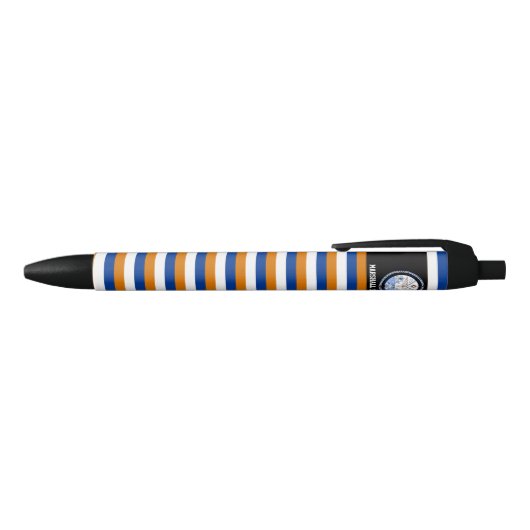 Marshall Islands Flag Cute Patriotic Zwarte Inkt Pen (Bovenkant)