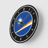 Marshall Islands Flag Elegant Ronde Klok (Hoek)