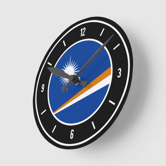 Marshall Islands Flag Elegant Ronde Klok (Hoek)