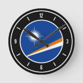Marshall Islands Flag Elegant Ronde Klok (Voorkant)
