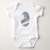 Marshall Islands Flag Fingerprint Romper (Voorkant)