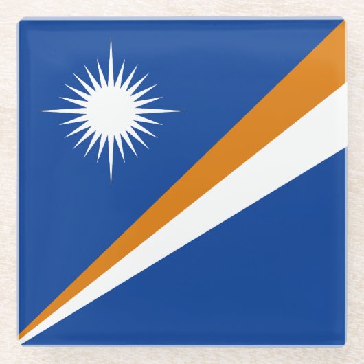 Marshall Islands Flag Glazen Onderzetter (Voorkant)