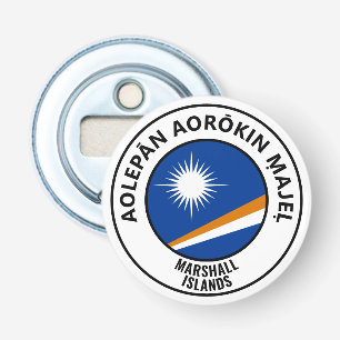 Marshall Islands Flag Goraalische Patriotic Bottle Button Flesopener