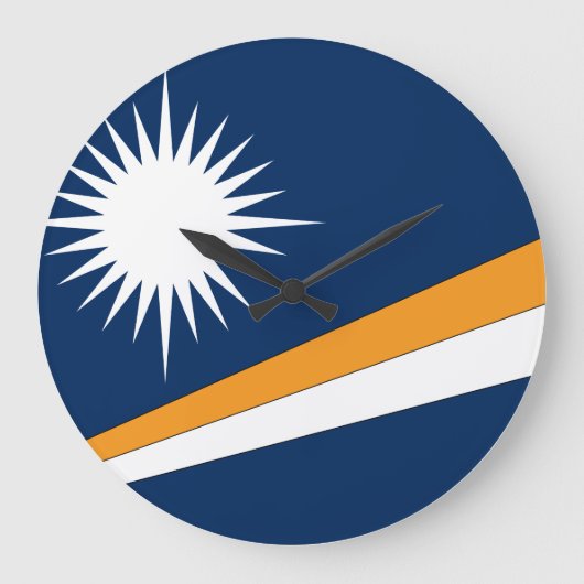 Marshall Islands Flag Grote Klok (Voorkant)