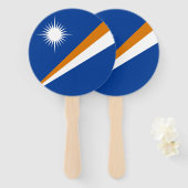 Marshall Islands Flag Handwaaier (Voorkant en achterkant)