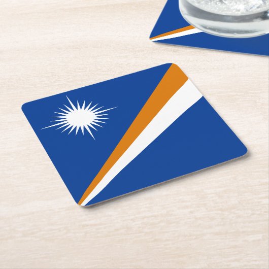 Marshall Islands Flag Kartonnen Onderzetters (Schuin)
