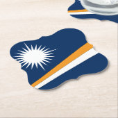 Marshall Islands Flag Kartonnen Onderzetters (Gekanteld)