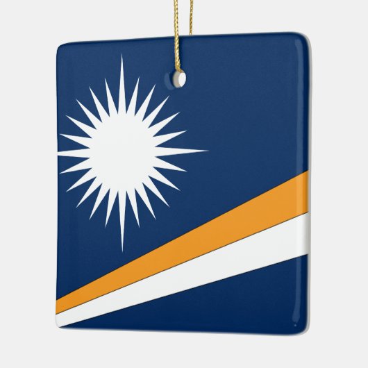 Marshall Islands Flag Keramisch Ornament (Links)