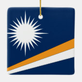 Marshall Islands Flag Keramisch Ornament (Achterkant)