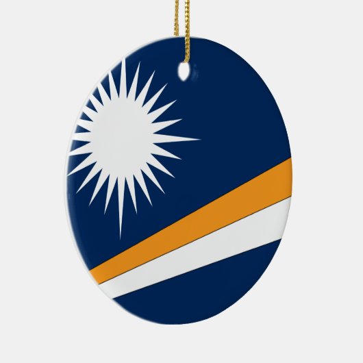 Marshall Islands Flag Keramisch Ornament (Rechts)