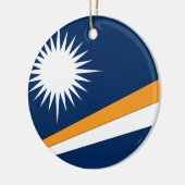 Marshall Islands Flag Keramisch Ornament (Links)