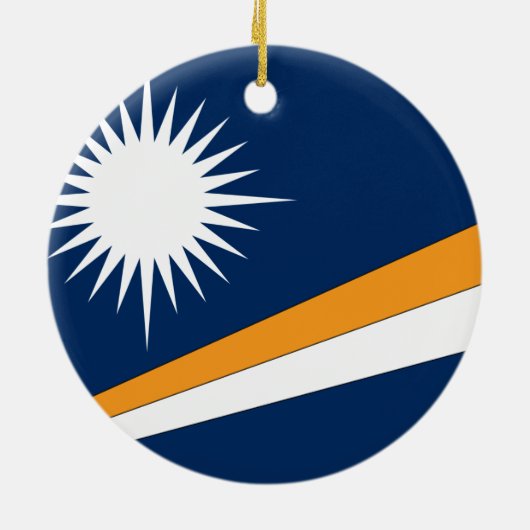 Marshall Islands Flag Keramisch Ornament (Achterkant)