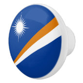 Marshall Islands Flag Keramische Knop (Rechts)