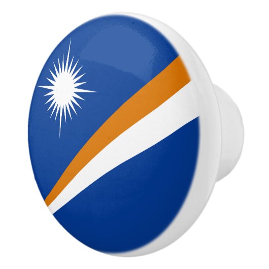Marshall Islands Flag Keramische Knop (Rechts)
