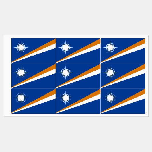 Marshall Islands Flag Labels (Vel)