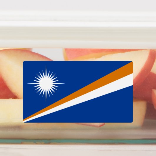 Marshall Islands Flag Labels (Aangebracht)