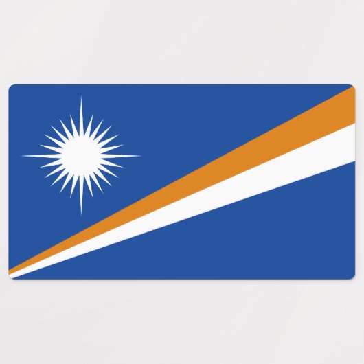 Marshall Islands Flag Labels (Design 2)