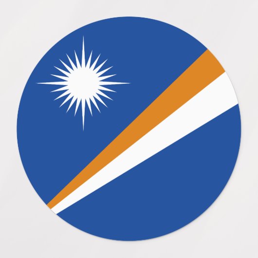 Marshall Islands Flag Labels (Design 1)