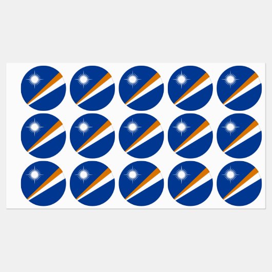 Marshall Islands Flag Labels (Vel)